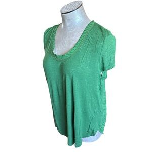 Deletta Anthropologie Women’s Short Sleeve Top green Medium